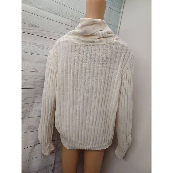Faded Glory Crochet Sweater White Pullover Collared Sz XXL 20 - Picture 5 of 9
